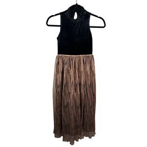 Girl's Speechless Velvet Rose Gold Sequin Holiday Party Formal Dress 8